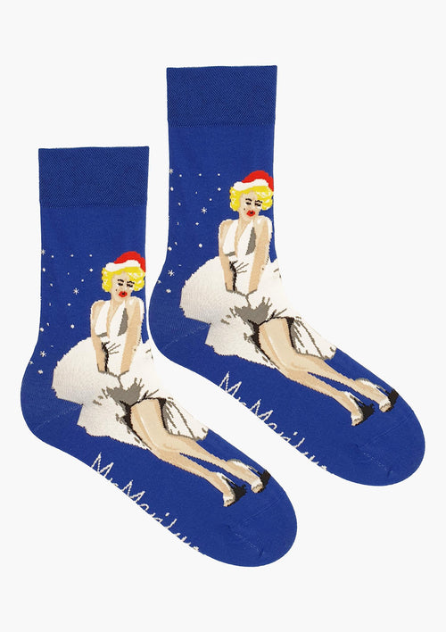 Skarpetki męskie świąteczne Marilyn Christmass z motywem pin-up