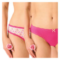 Key LPR 500 bawełniane figi mini bikini z ludowym motywem, 2 szt.
