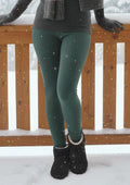 Ciepłe legginsy damskie Key Hot Touch LXL 729 z bawełny drapanej