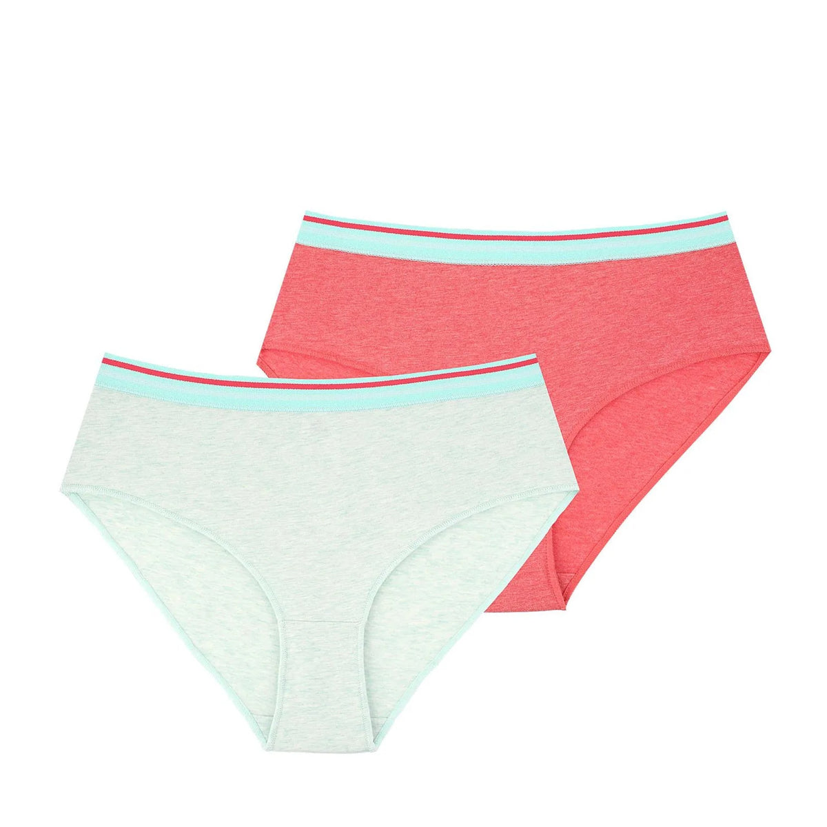 Figi bikini Key LPN 221 z gumką w paski, niski krój, 2 szt.