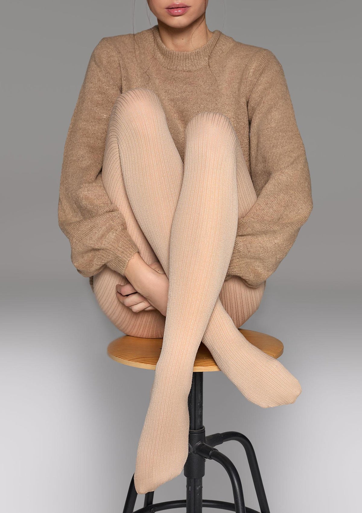 Rajstopy damskie Marilyn Cashmere D09 Line, kremowe, 80 den z wiskozą i kaszmirem