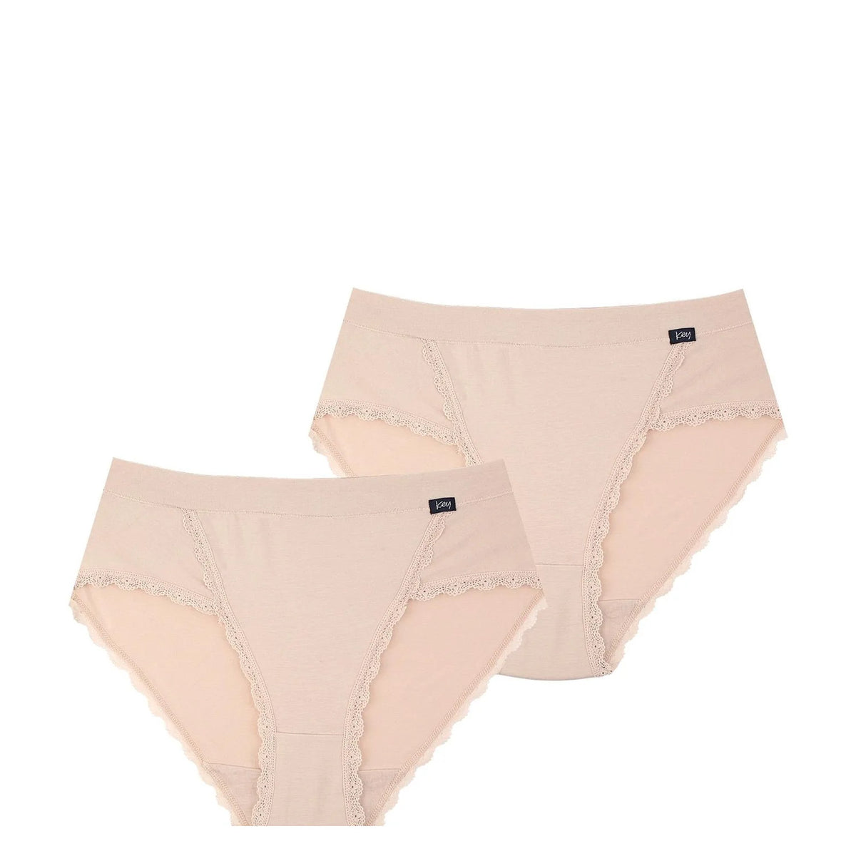 Figi midi bikini Key LPC 140 jednokolorowe, zestaw 2 szt.