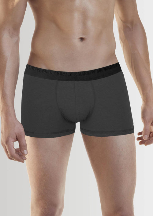 Bokserki męskie Marilyn Boxers Pro, z modalu i bawełny, grafitowe