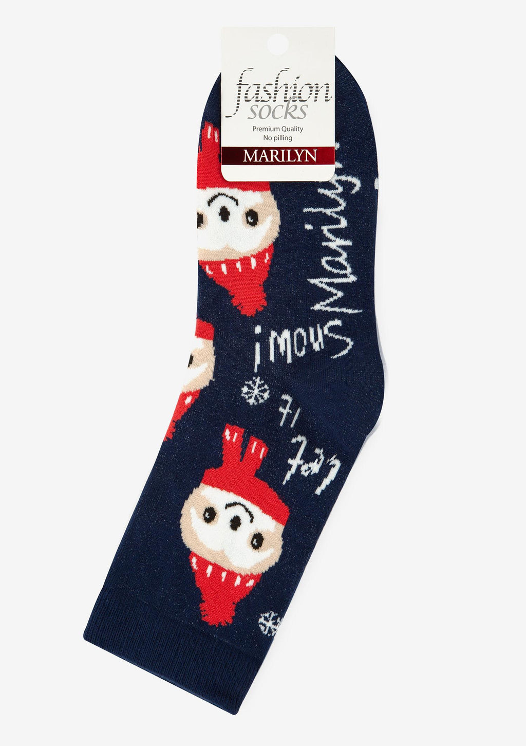 Skarpetki damskie z motywem świątecznych leniwców Marilyn Santa Sloth