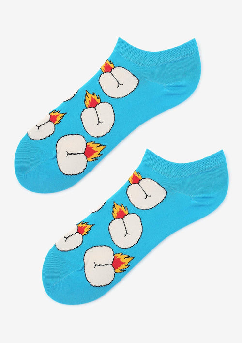 Bawełniane stopki męskie Marilyn Footies Men Rocket Ass z zabawną grafiką