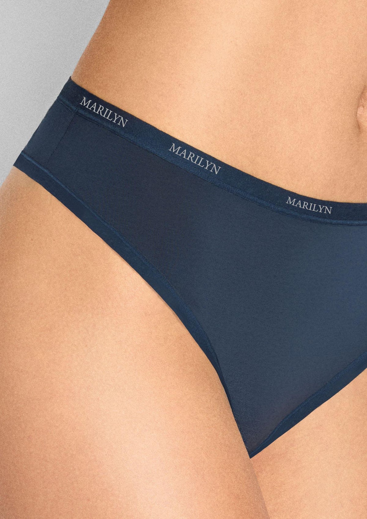 Stringi damskie Marilyn Julia 02, z wiskozy bambusowej i bawełny organicznej, granatowe