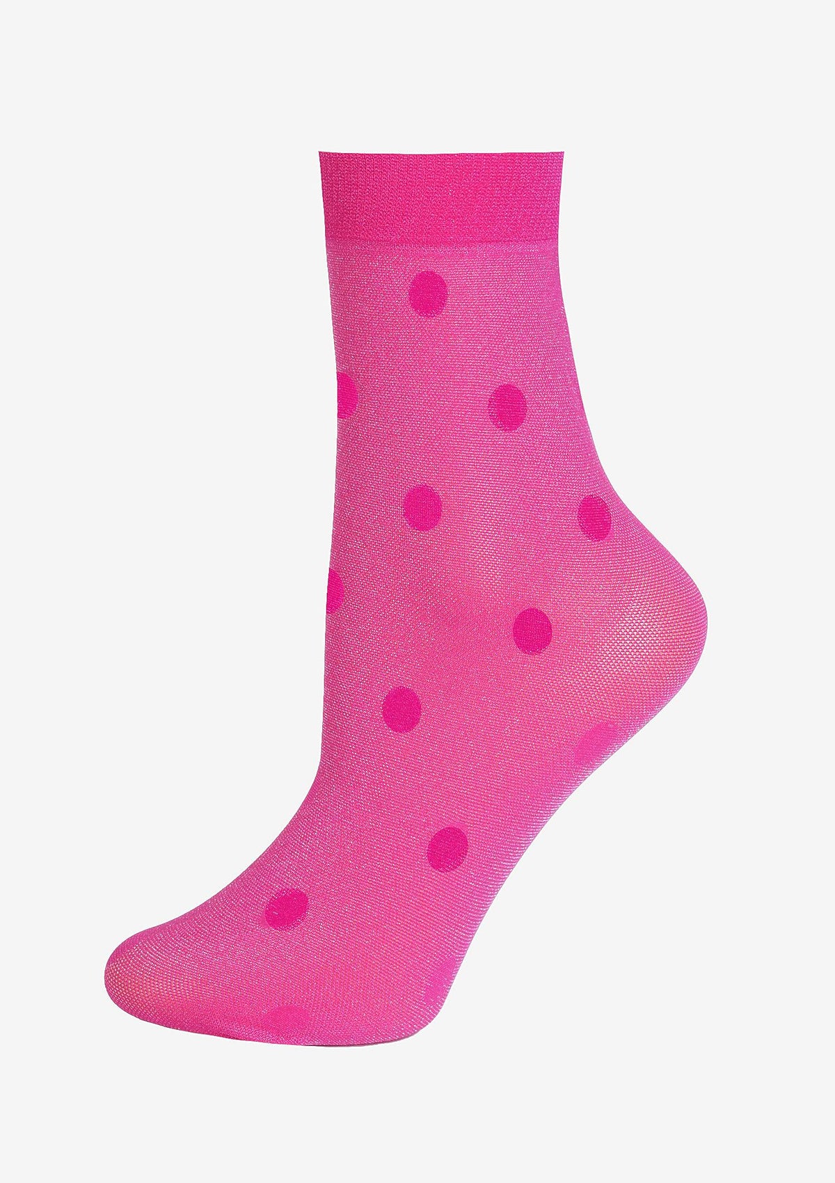 Cienkie skarpetki damskie Marilyn Forte Shine Dots Magenta, w groszki