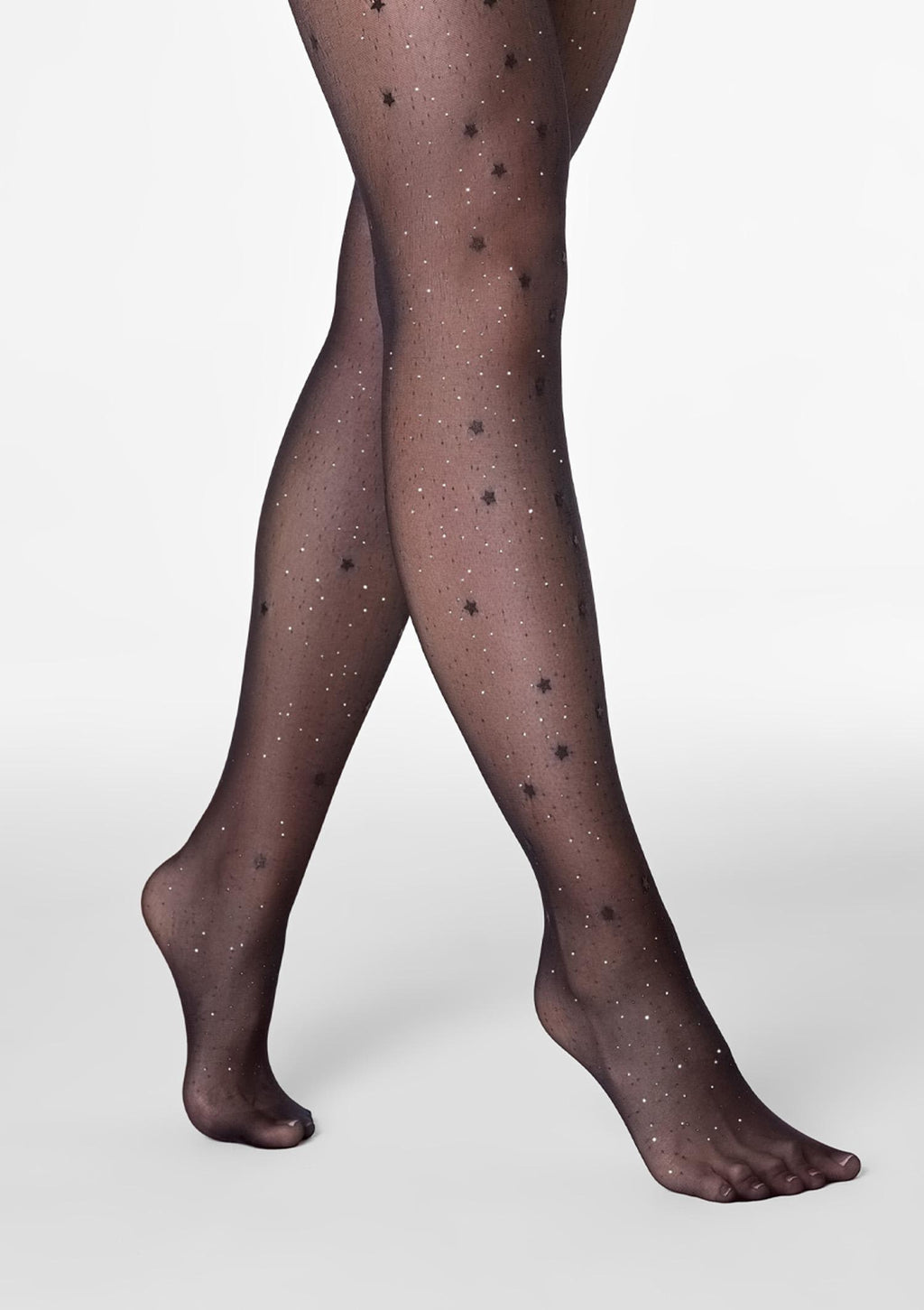 Rajstopy damskie transparentne Marilyn Allure F04 z brokatem i gwiazdkami, 20 den