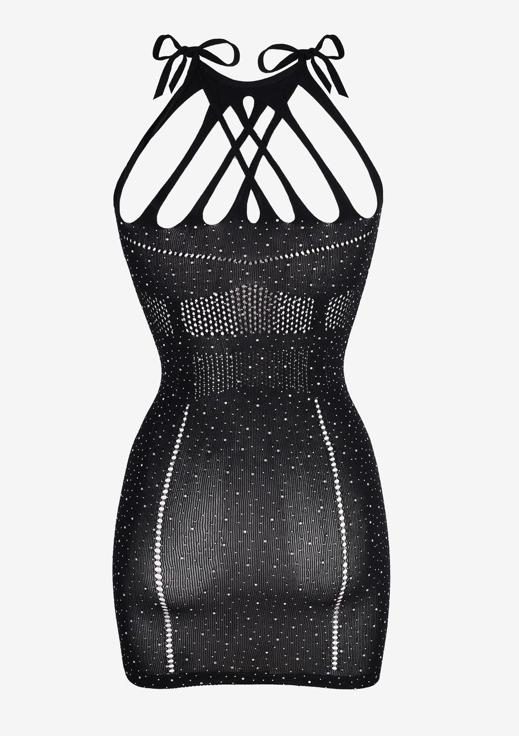 Sukienka erotyczna z siateczki ozdobiona diamencikami Hot Marilyn H17