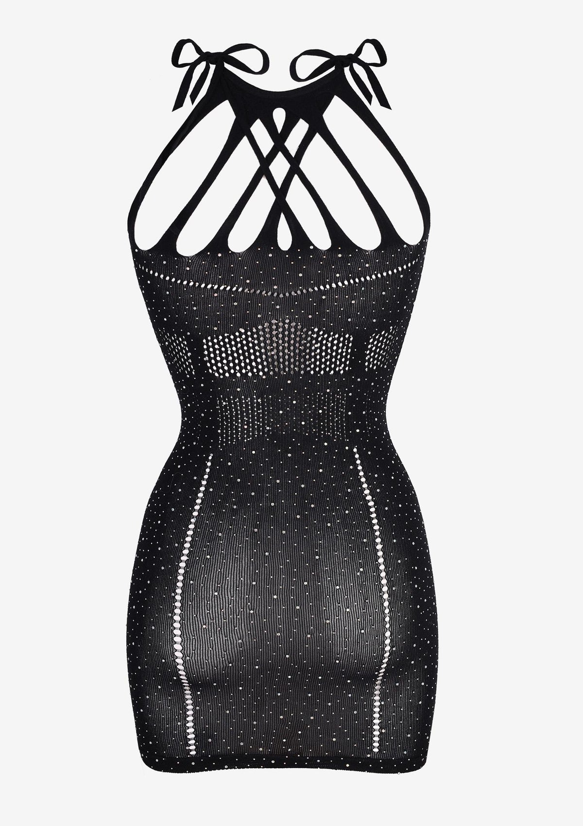 Sukienka erotyczna z siateczki ozdobiona diamencikami Hot Marilyn H17