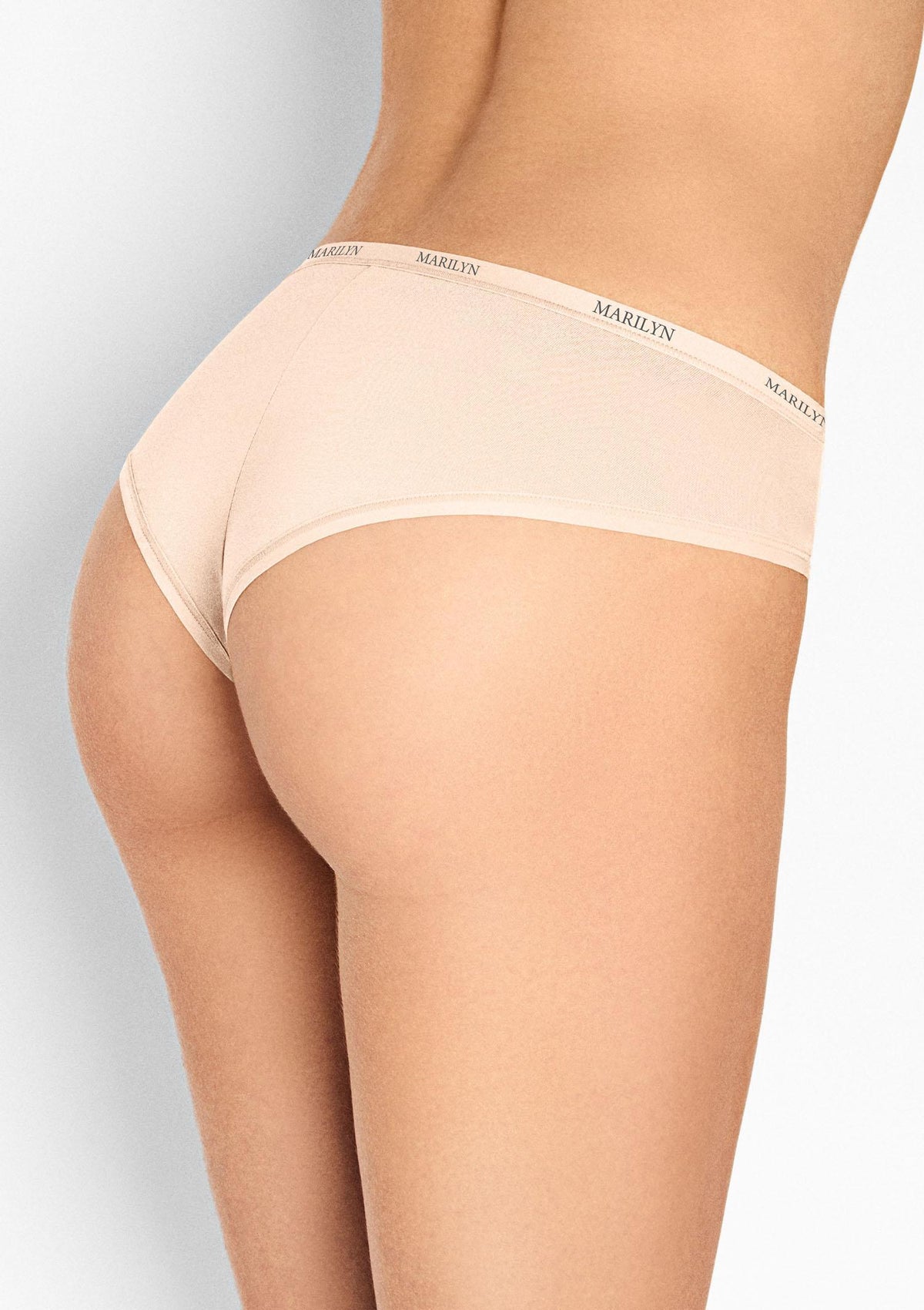 Figi damskie brazyliany Marilyn Julia z bawełny organicznej i włókna bambusowego, kremowe