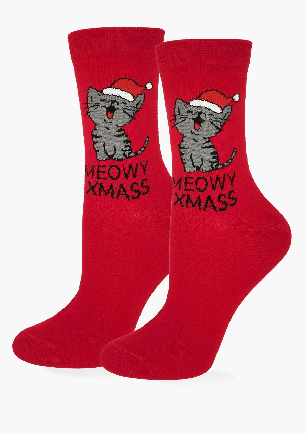 Skarpetki damskie świąteczne Marilyn Meowy Xmas z kotem, bawełniane