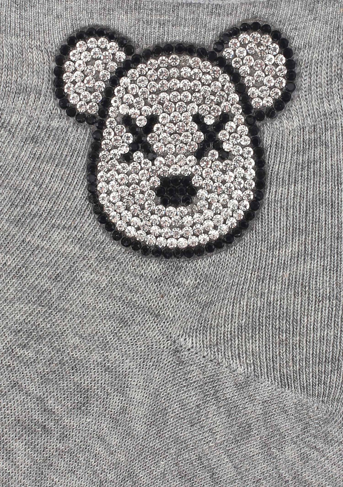 Bawełniane skarpetki damskie Marilyn Cotton Crazy Bear ze srebrną głową misia