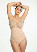 Figi damskie Julimex 441 Seamless, bezszwowe, wyszczuplające, wysoki stan