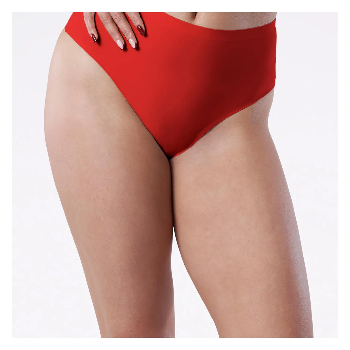 Simple String Maxi Julimex – stringi damskie czerwone bezszwowe