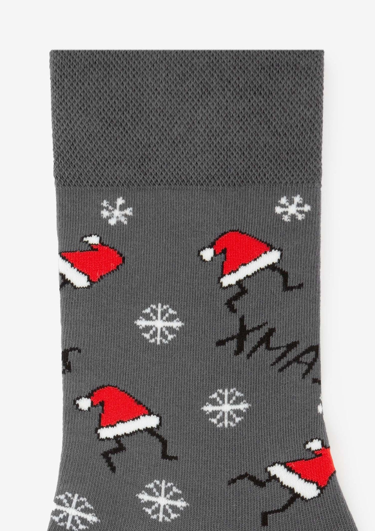 Skarpety męskie Marilyn Xmas Hat z czapkami Mikołaja, grafitowe