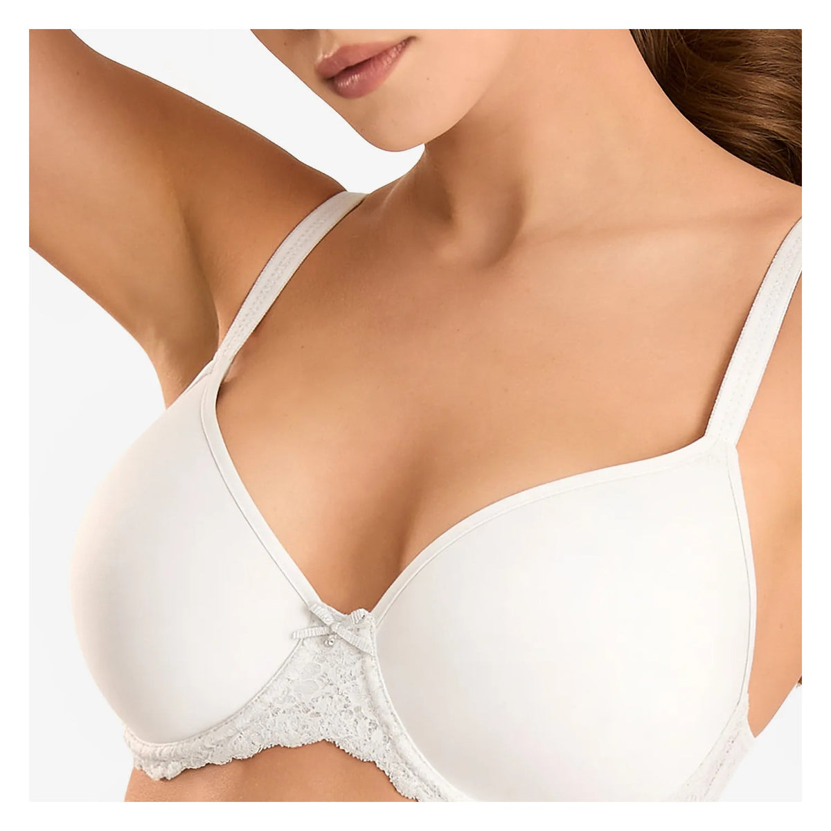 Sielei Allure 2686 biustonosz biały spacer z koronką