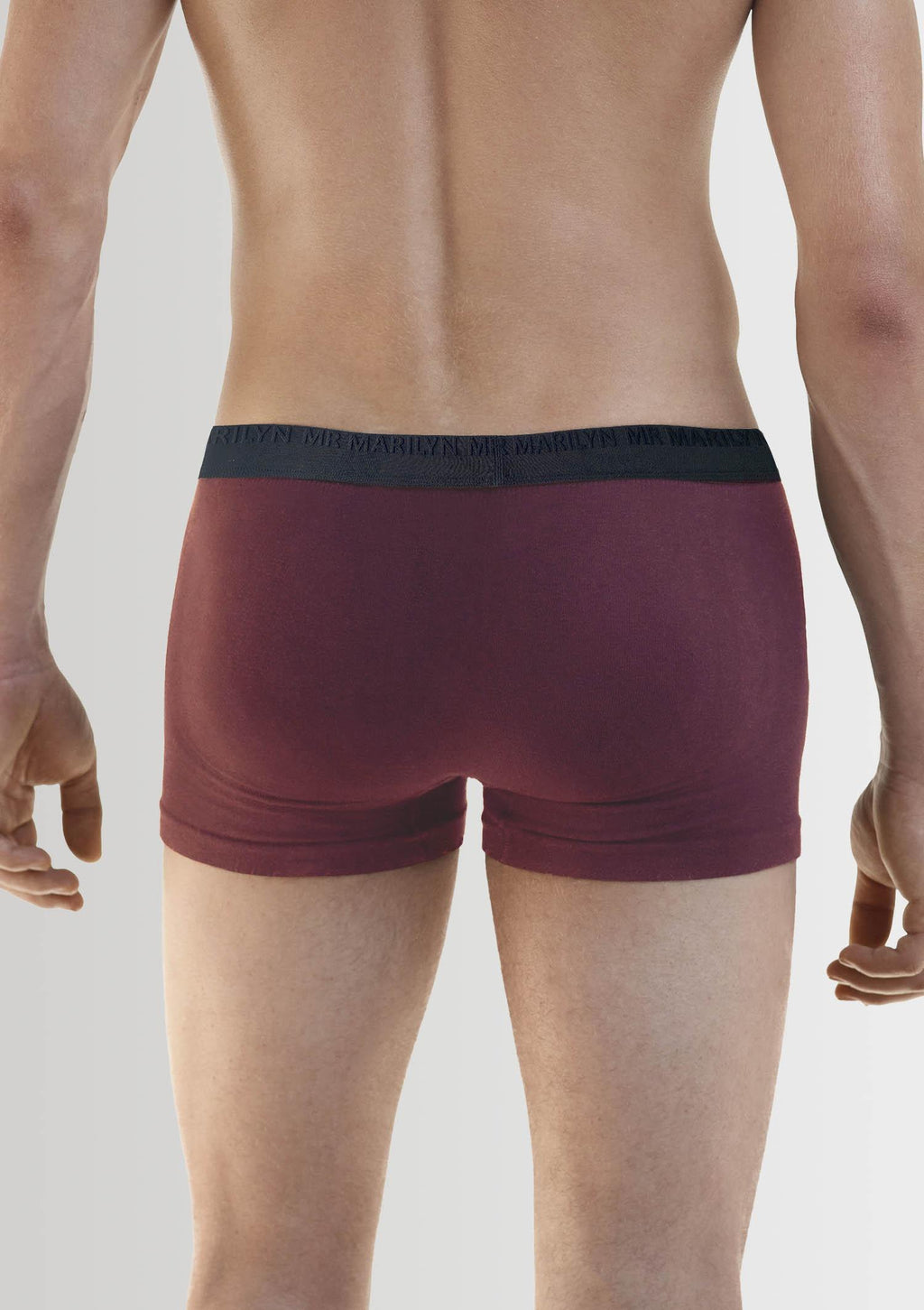 Bokserki męskie Marilyn Boxers Pro, z modalu i bawełny, burgundowe