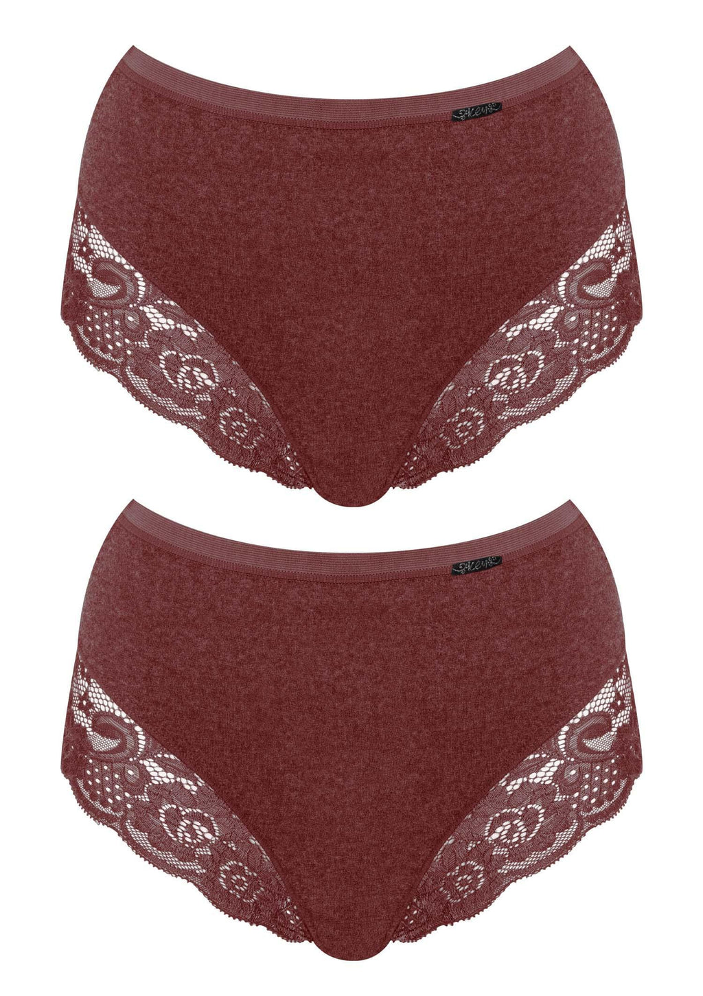 Termiczne figi damskie Key Hot Touch LPF 729, 2 pary, z wyższym stanem, bordowe