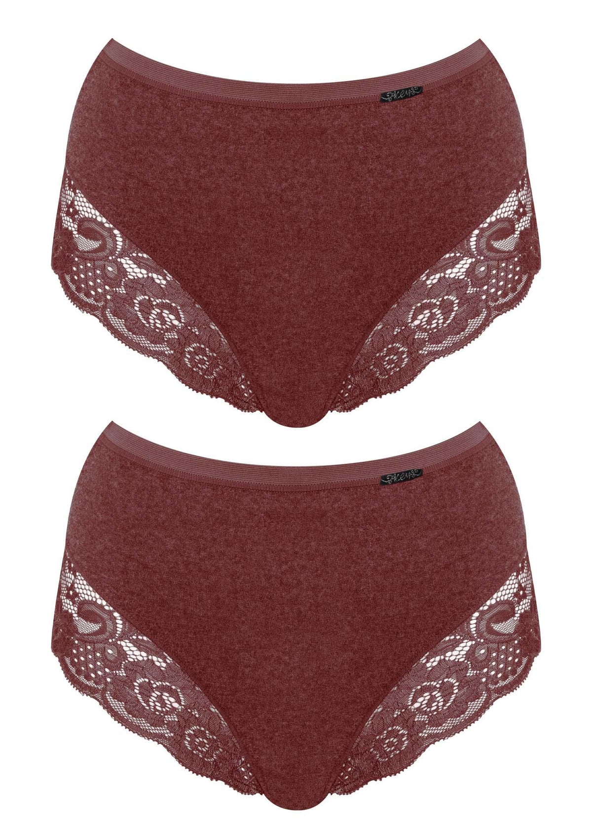 Termiczne figi damskie Key Hot Touch LPF 729, 2 pary, z wyższym stanem, bordowe