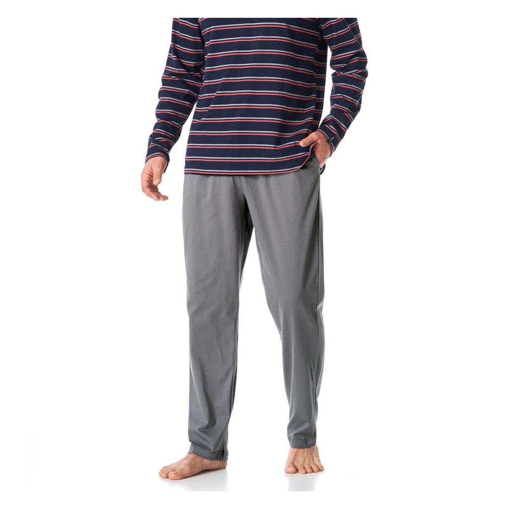 MNS 038 piżama męska z bawełny, bluza w paski