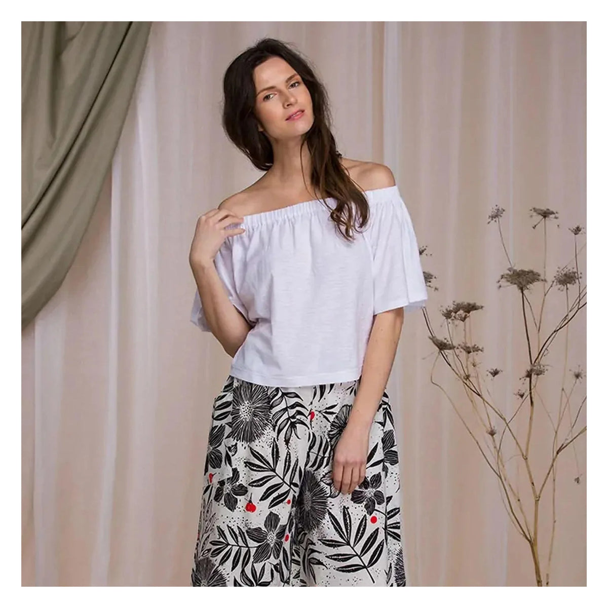 Komplet bielizny Homewear LHS 945 2 – z szerokimi spodniami