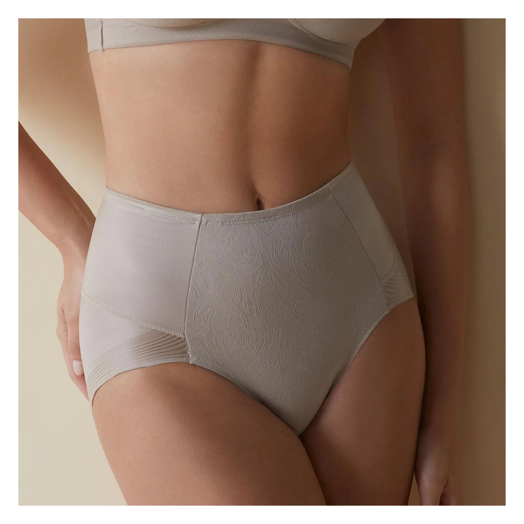 Selene Violeta Faja wysokie figi modelujące beżowe ze wzmocnionym przodem