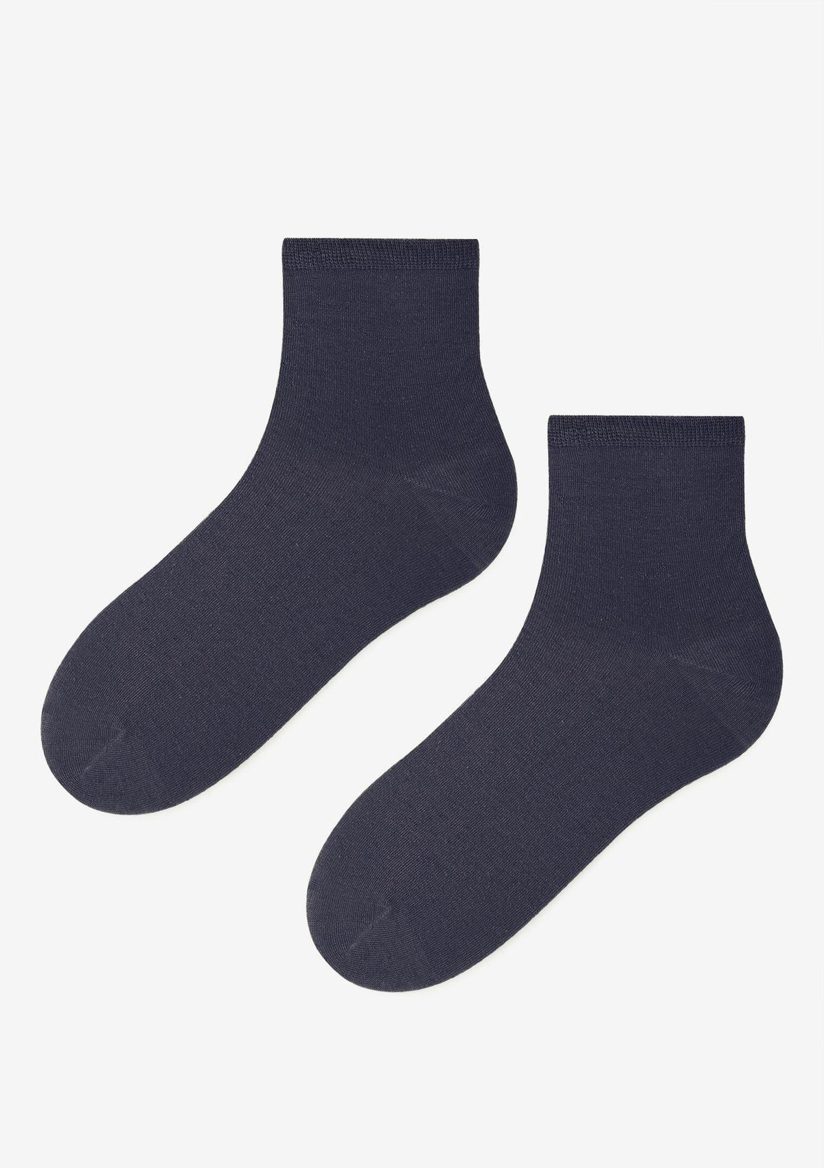 Skarpetki damskie klasyczne Marilyn Len Line Socks z wiskozy i lnu, denim