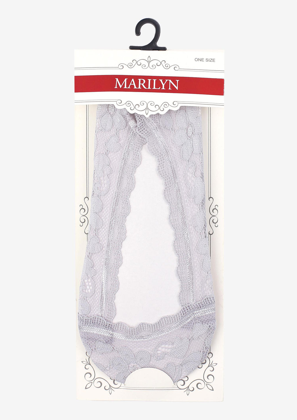 Elastyczne koronkowe stopki damskie Marilyn Z33, kolor szary