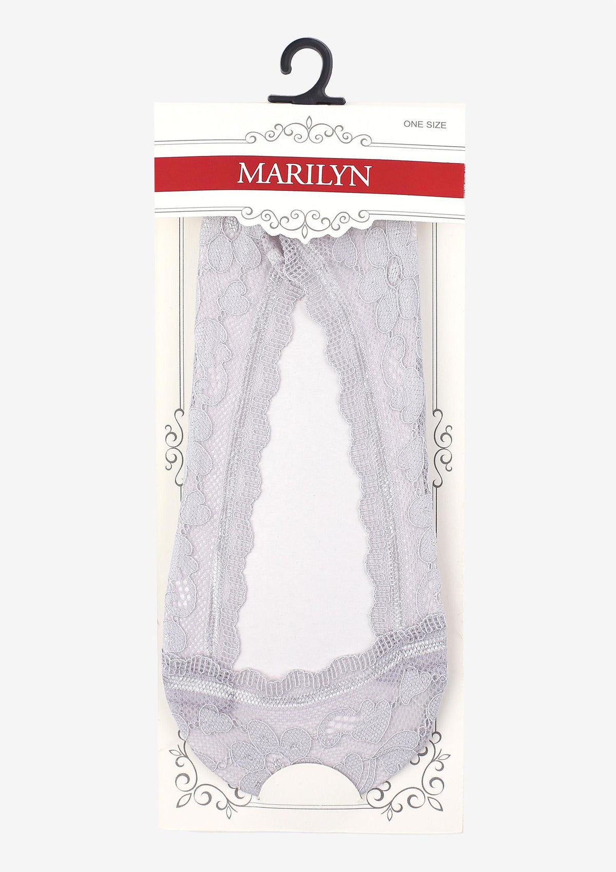 Elastyczne koronkowe stopki damskie Marilyn Z33, kolor szary