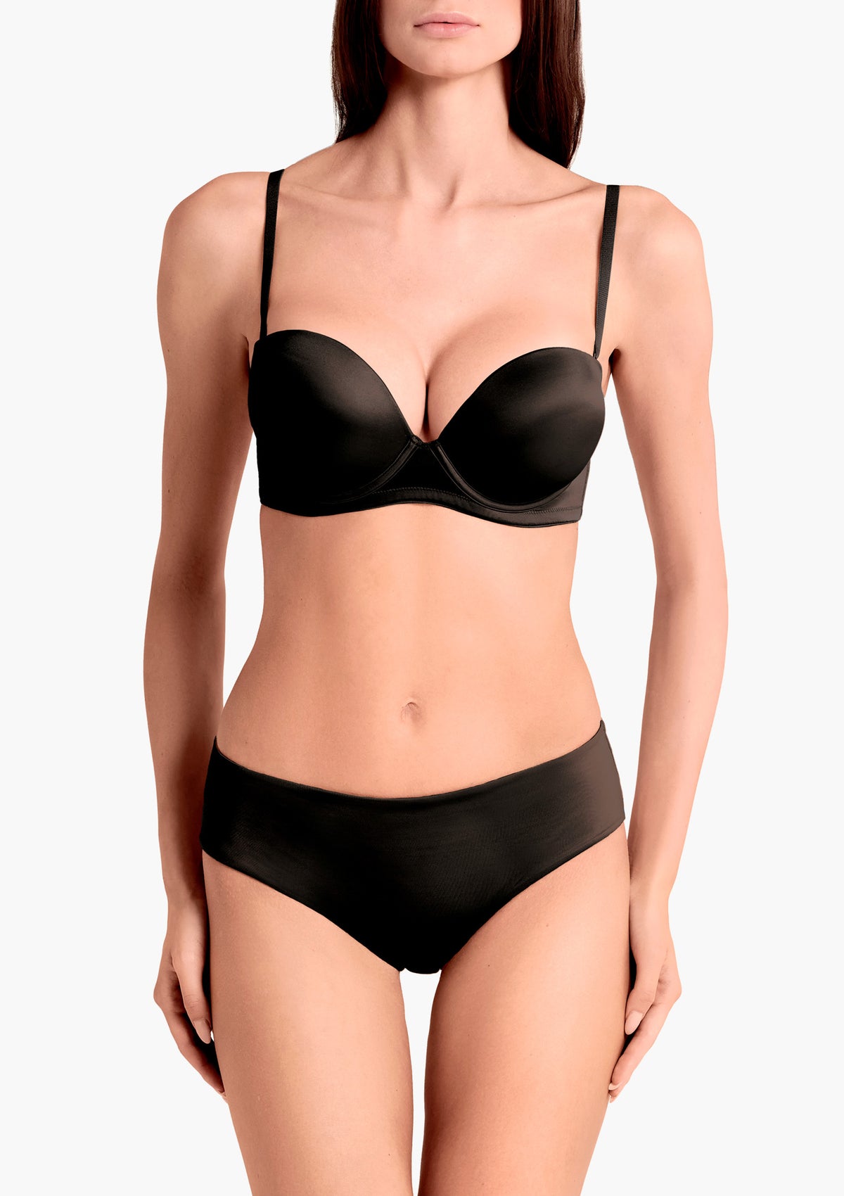 Biustonosz bandeau super push-up Lormar 027L Extra Duble z fiszbinami, mikrofibra