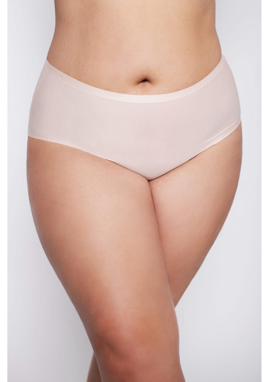 Wysokie figi damskie Julimex Flexi One Maxi Plus size, elastyczne, kolor beżowy