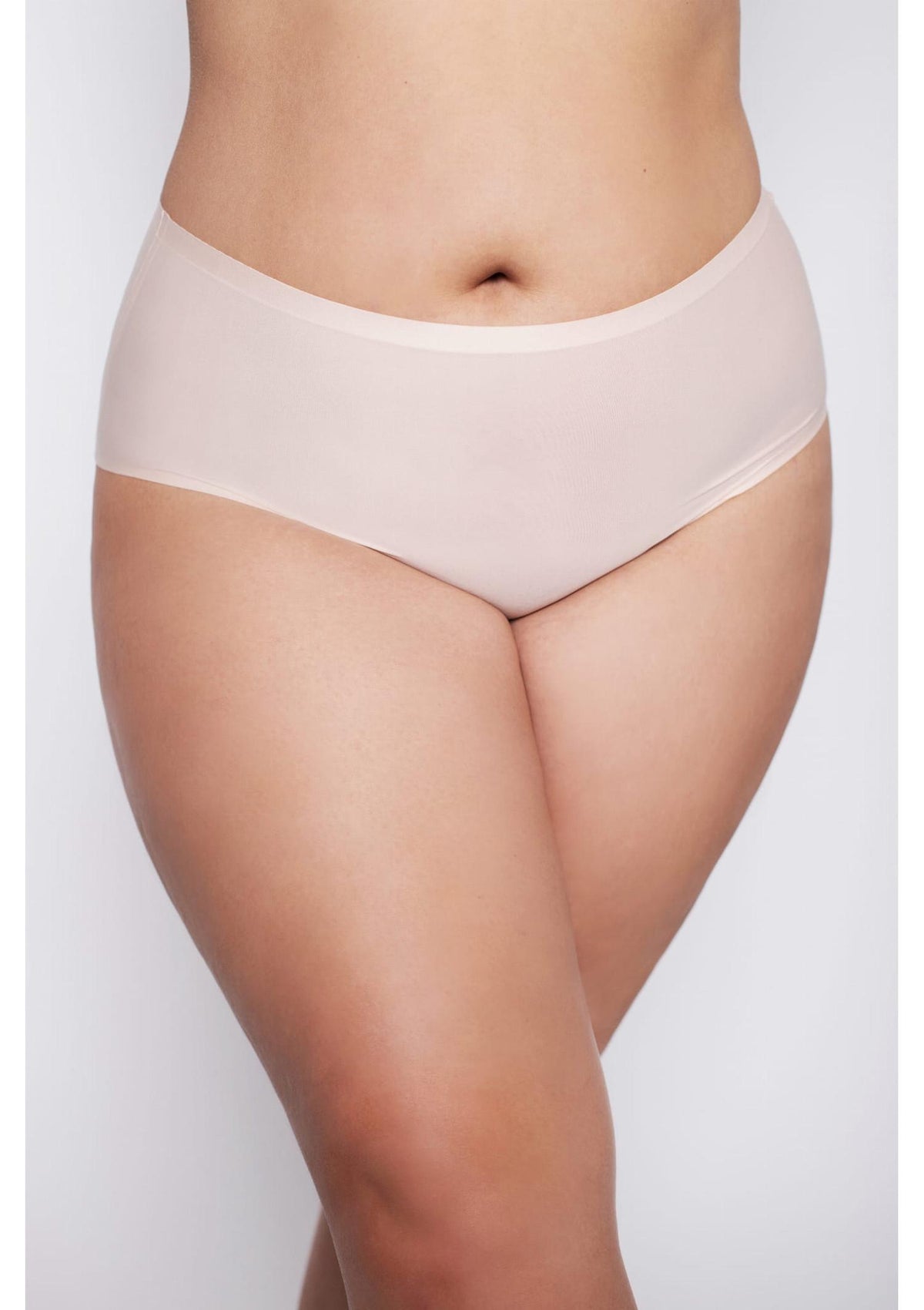 Wysokie figi damskie Julimex Flexi One Maxi Plus size, elastyczne, kolor beżowy