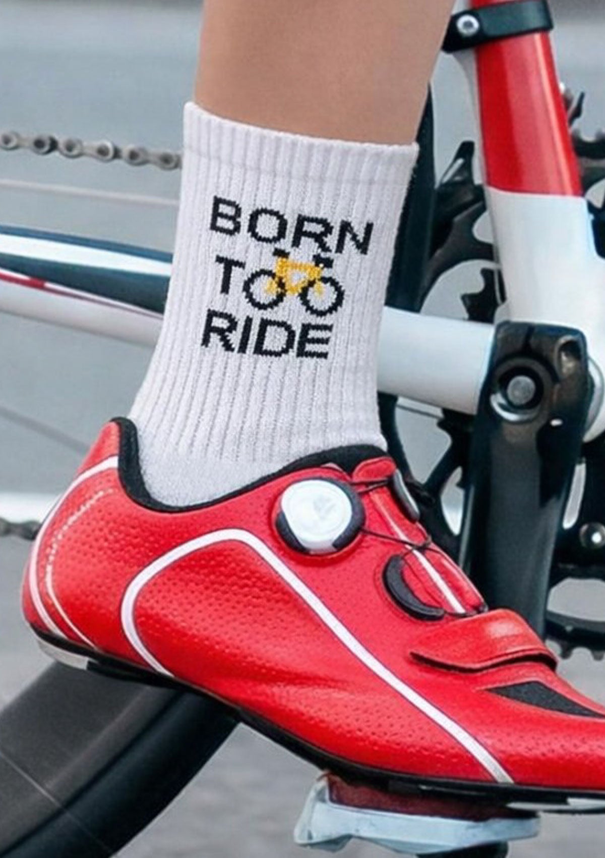 Skarpetki damskie bawełniane z rowerem Born Too Ride Milena
