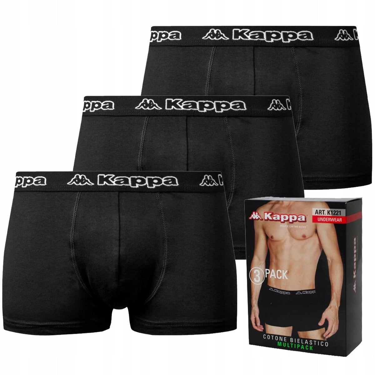 Zestaw na prezent: dla niego bokserki Kappa 3-pack + skarpetki 3-pak Legs + t-shirt Kappa