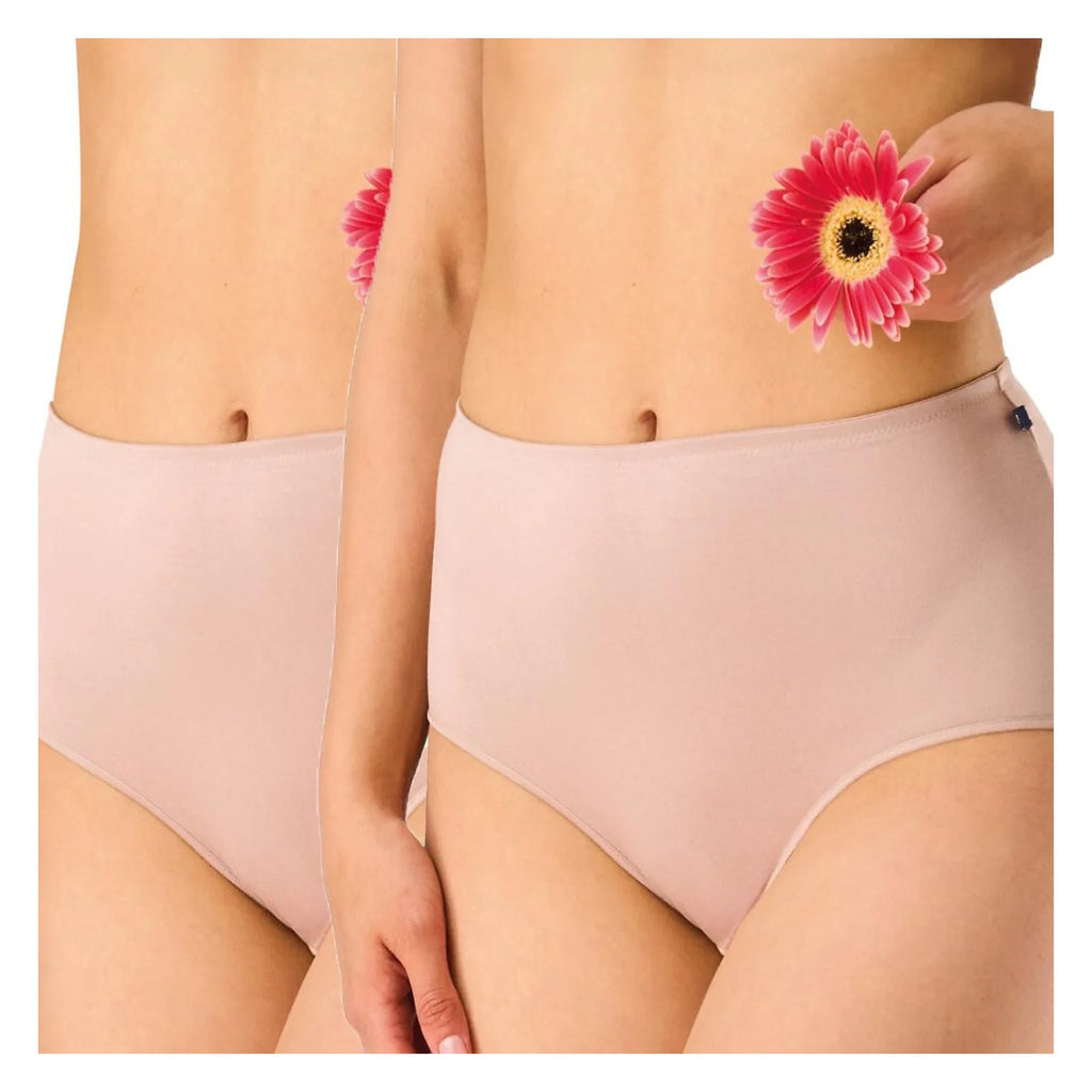Key LPF 006 figi maxi bikini beżowe bambusowe, 2 pary, wysoki stan