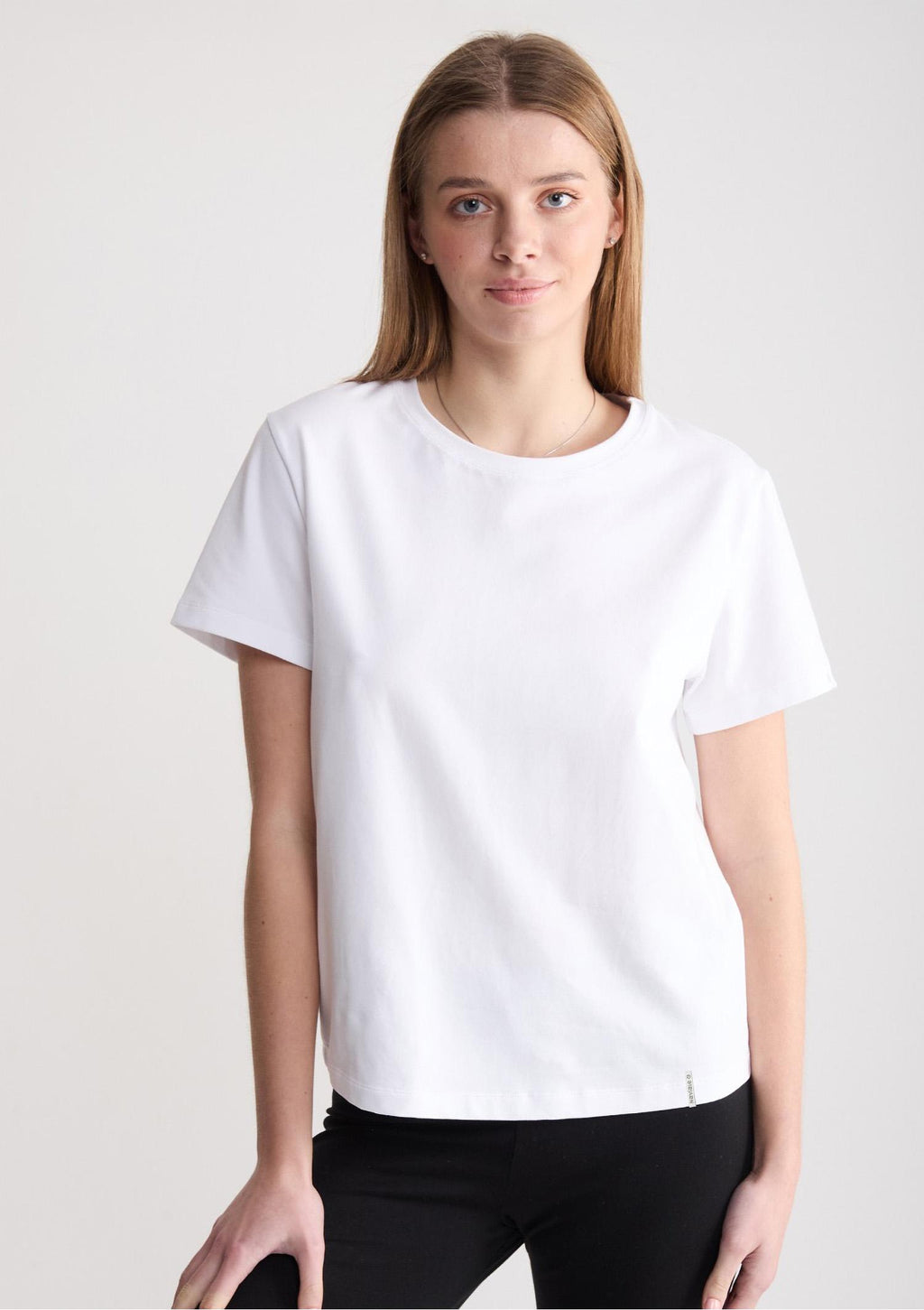 T-shirt unisex oversize Naviale Delta z bawełny czesanej, biały