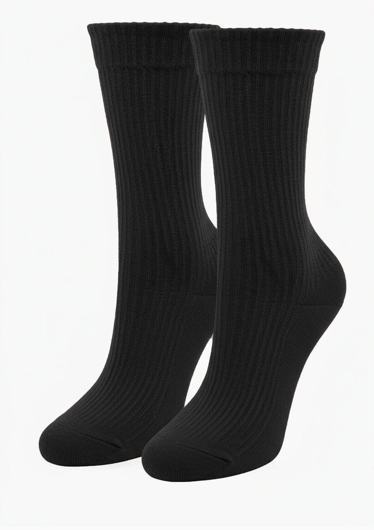 Skarpetki damskie z kaszmirem prążkowane Cashmere Dreams Marilyn, czarne