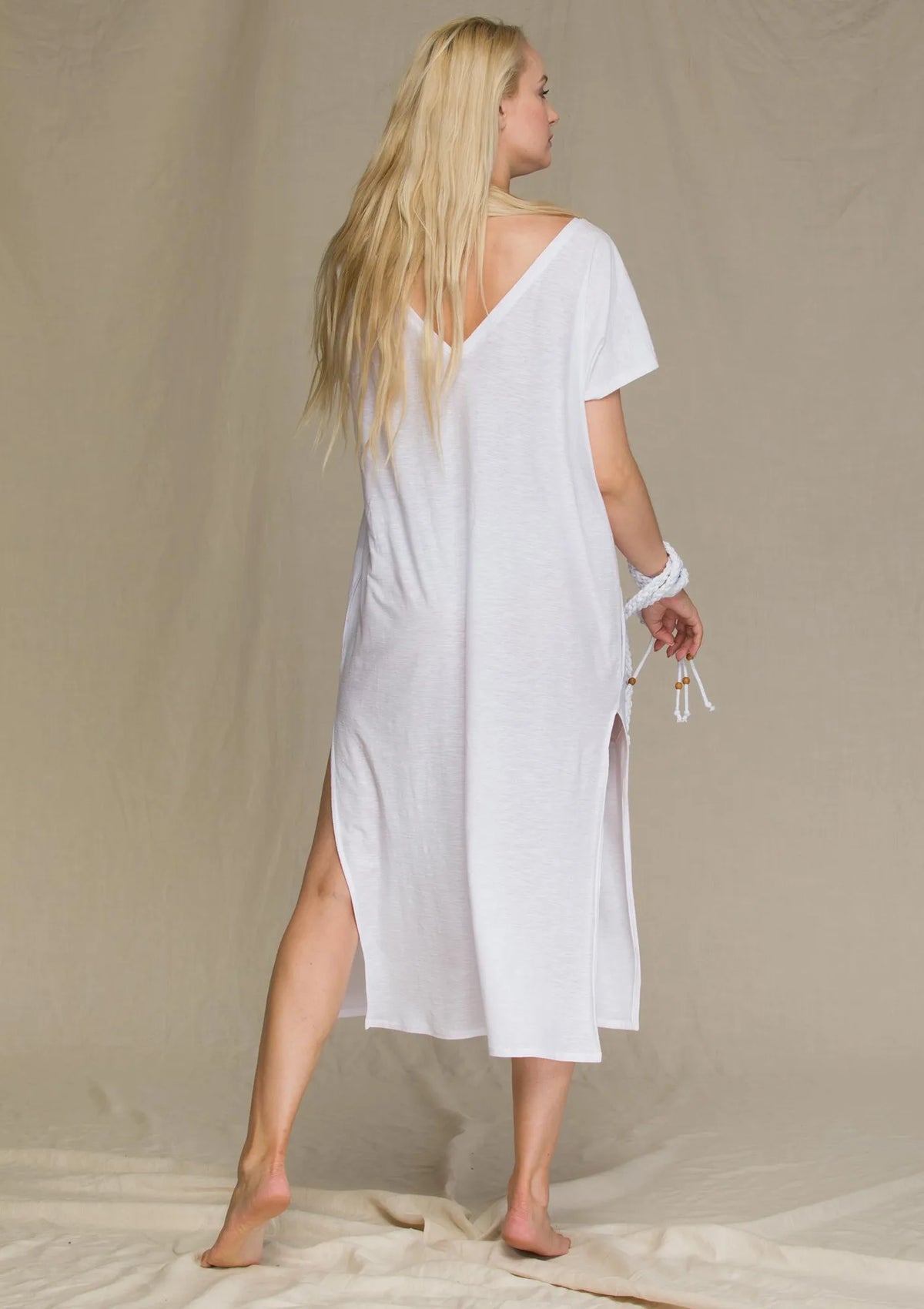 Sukienka damska Homewear LHD 131 – bawełniana z wiązaniem