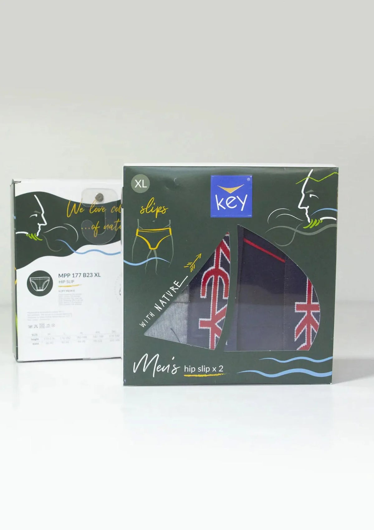Key MPP 177 slipy męskie bawełniane 2 pack