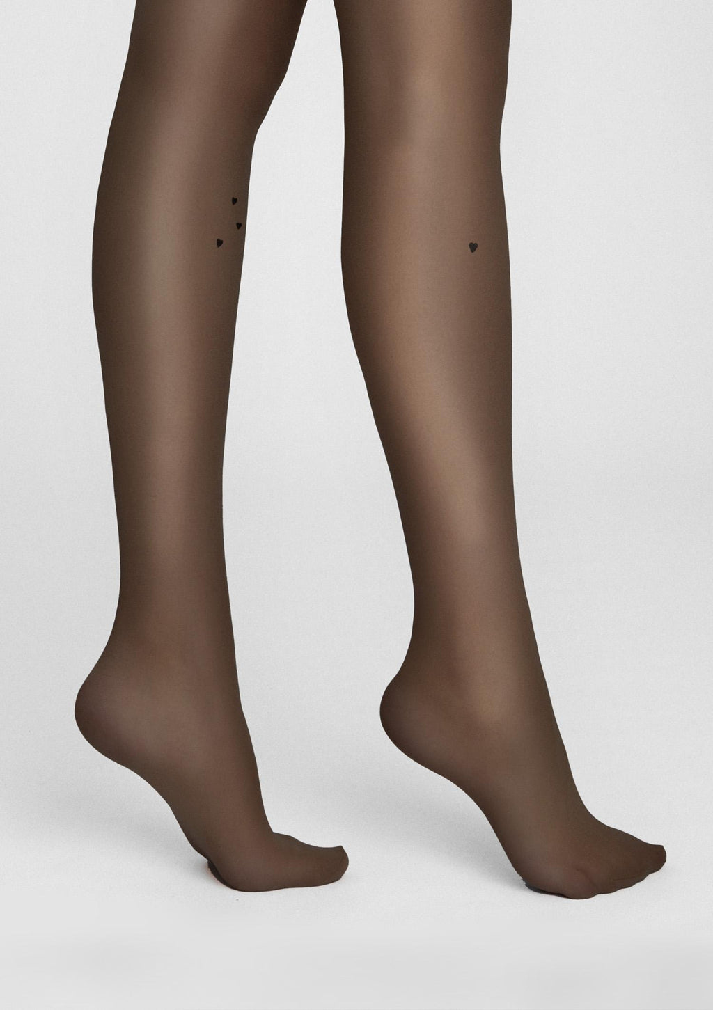 Rajstopy damskie Marilyn Allure E05 z drobnymi sercami, czarne, 20 den