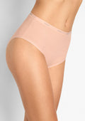 Figi damskie bambusowe Marilyn Thermo Active, wysoki stan, beżowe