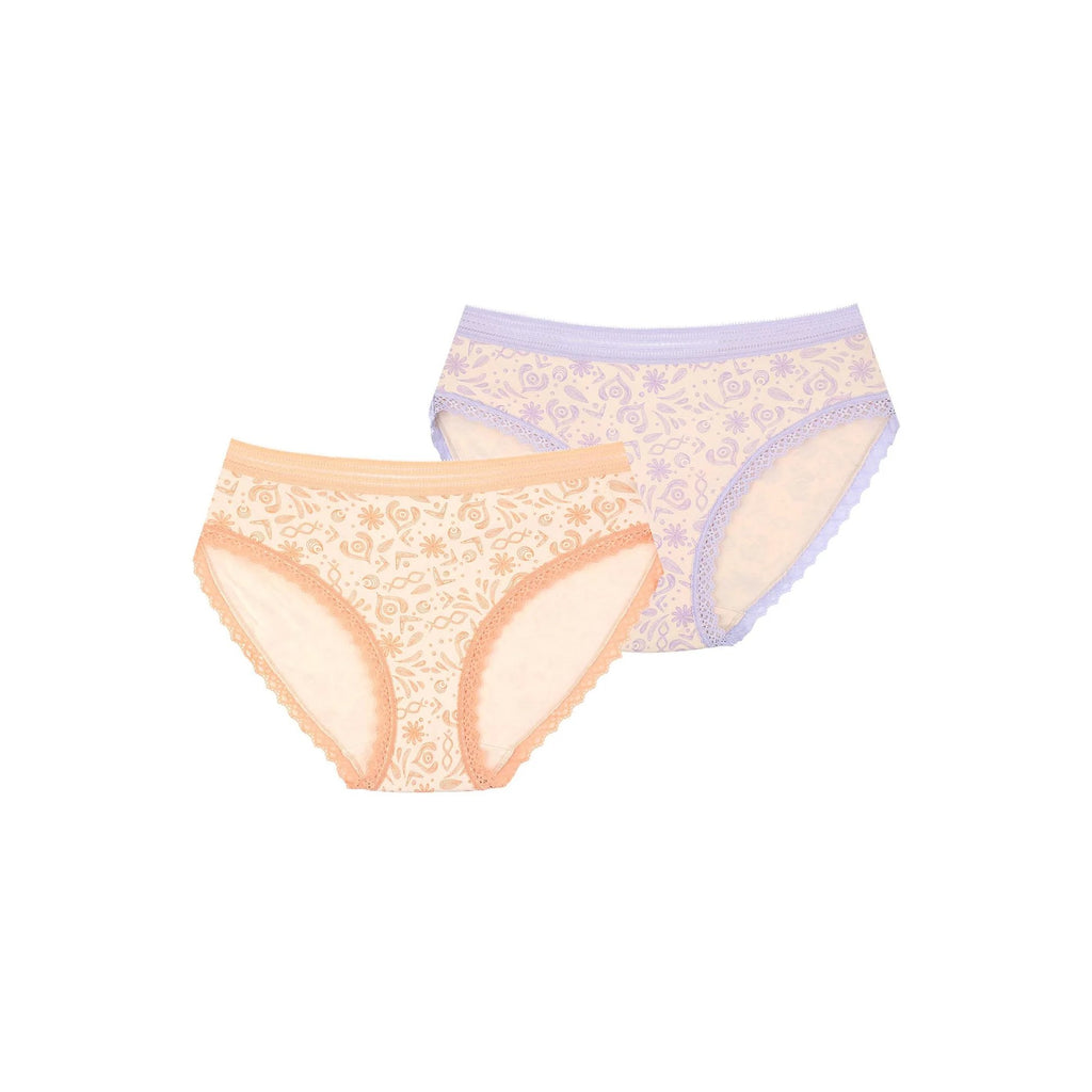 Figi bikini Key LPC 420 we wzory, bawełna – 2 pary
