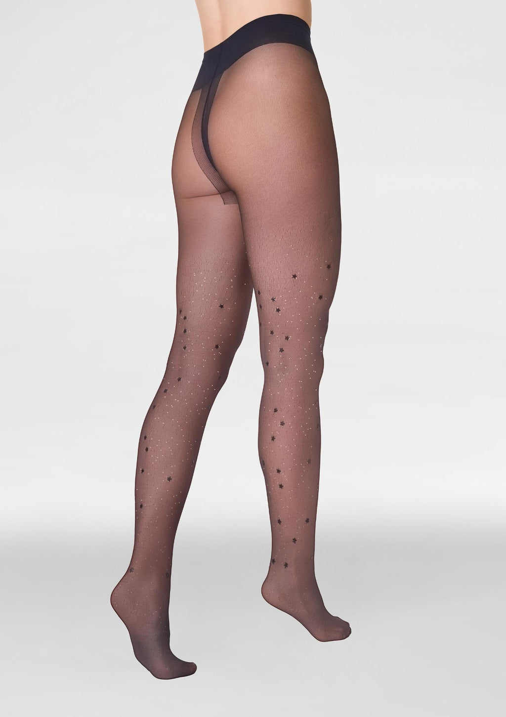 Rajstopy damskie transparentne Marilyn Allure F04 z brokatem i gwiazdkami, 20 den