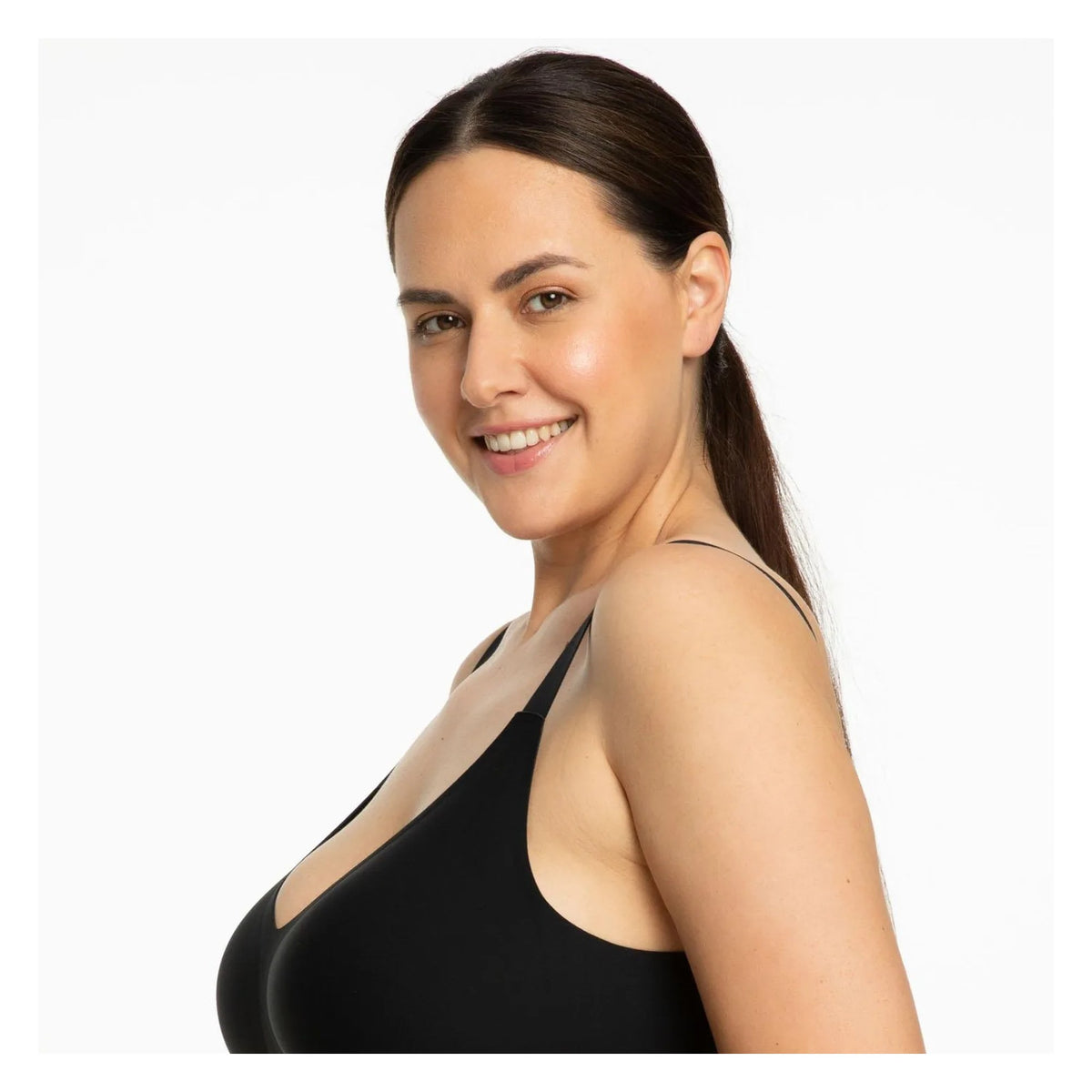 Julimex Jelly Bra Comfort biustonosz czarny szerokie boki, żel 3D