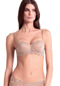 Koronkowa balkonetka Lormar Deluxe 105L pudrowy, pudrowy