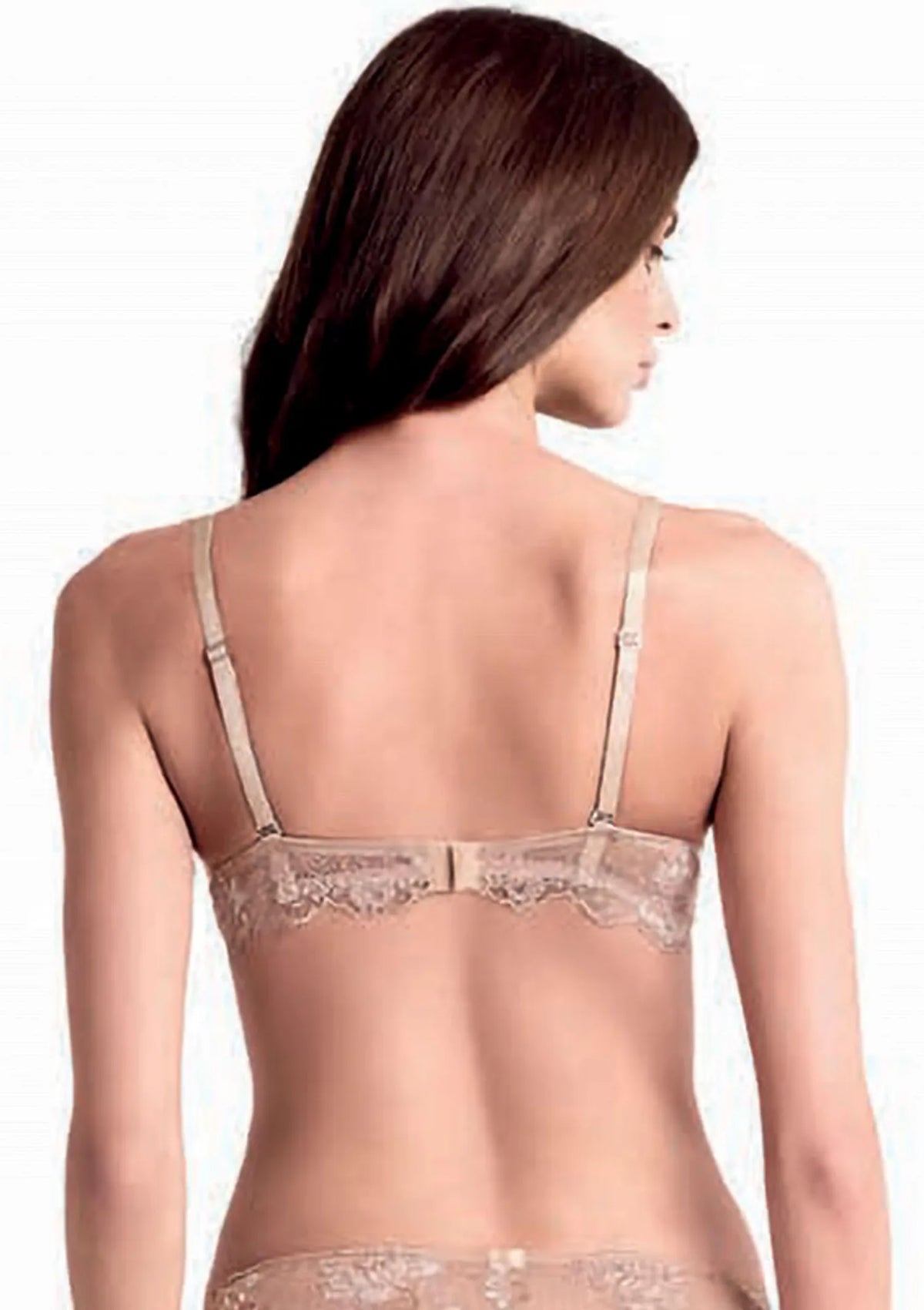 Koronkowa balkonetka Lormar Deluxe 105L pudrowy, pudrowy