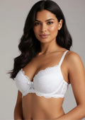 Balkonetka push-up Kleo Karina 322.01 biała z koronką