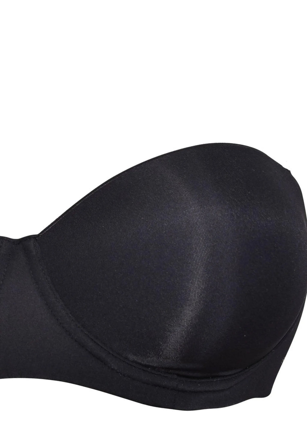 Sielei Plus 2550 bardotka czarnymi bandeau z gładkimi miseczkami