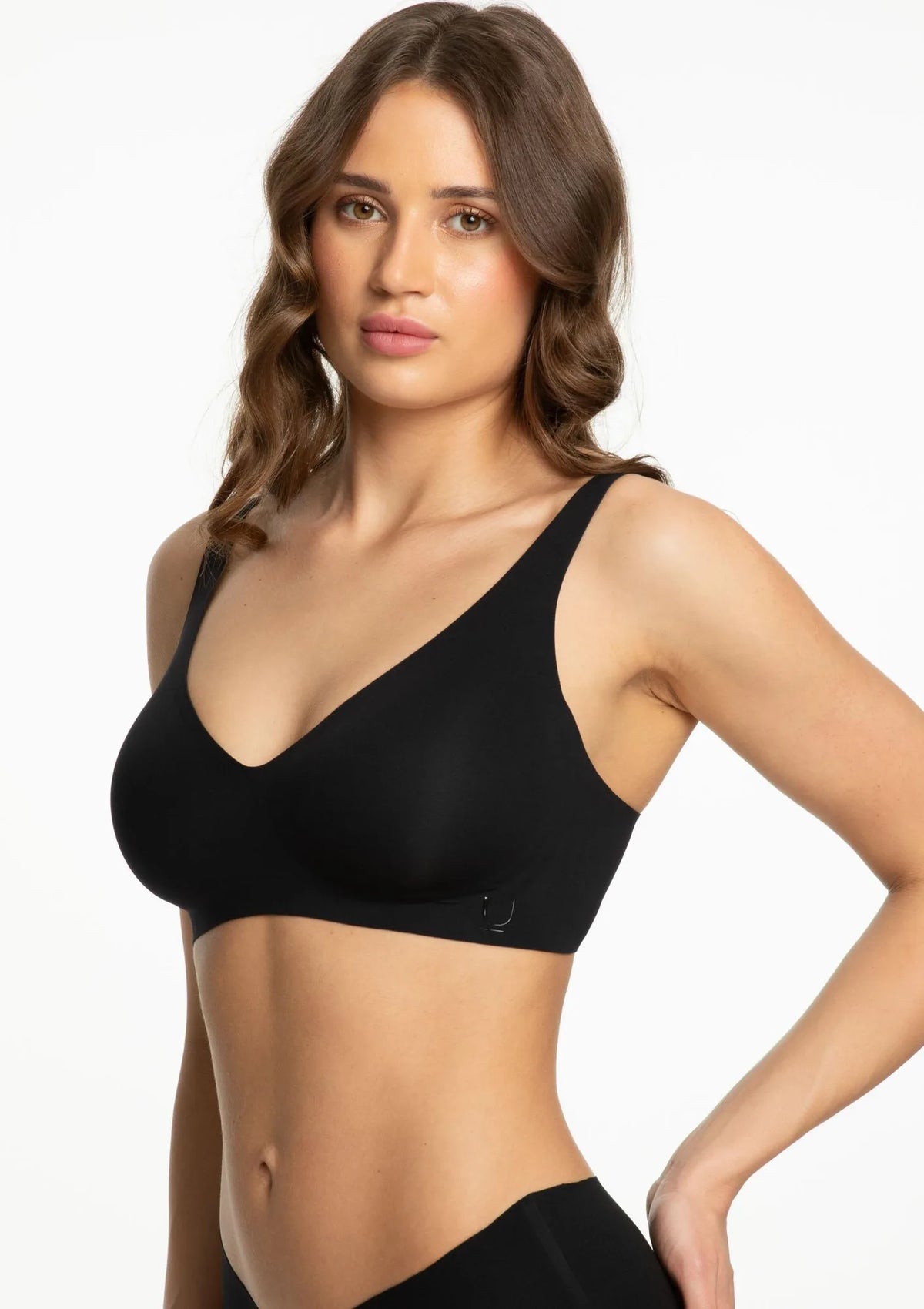 Julimex Jelly Bra Basic biustonosz czarny bezszwowy, żelowe strefy 3D